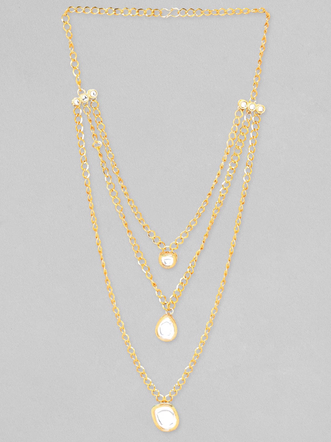 Rubans Indowestern Polki Multilayer Necklace. Chain &amp; Necklaces
