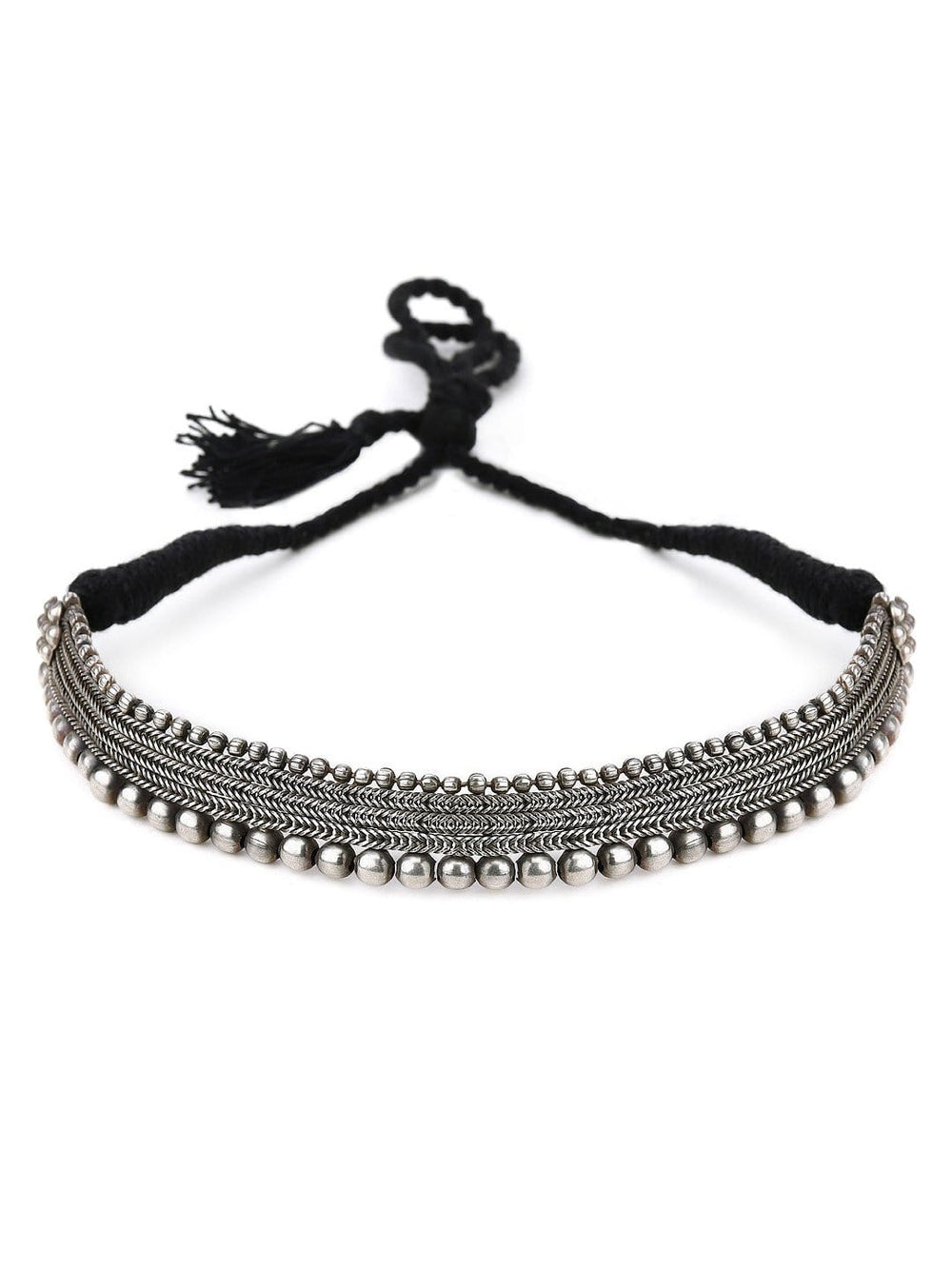 Rubans Oxidised Silver Plated  Choker Chain & Necklaces