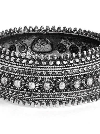 Rubans Oxidised Silver Plated Handcrafted Filligree Bracelet Bangles &amp; Bracelets