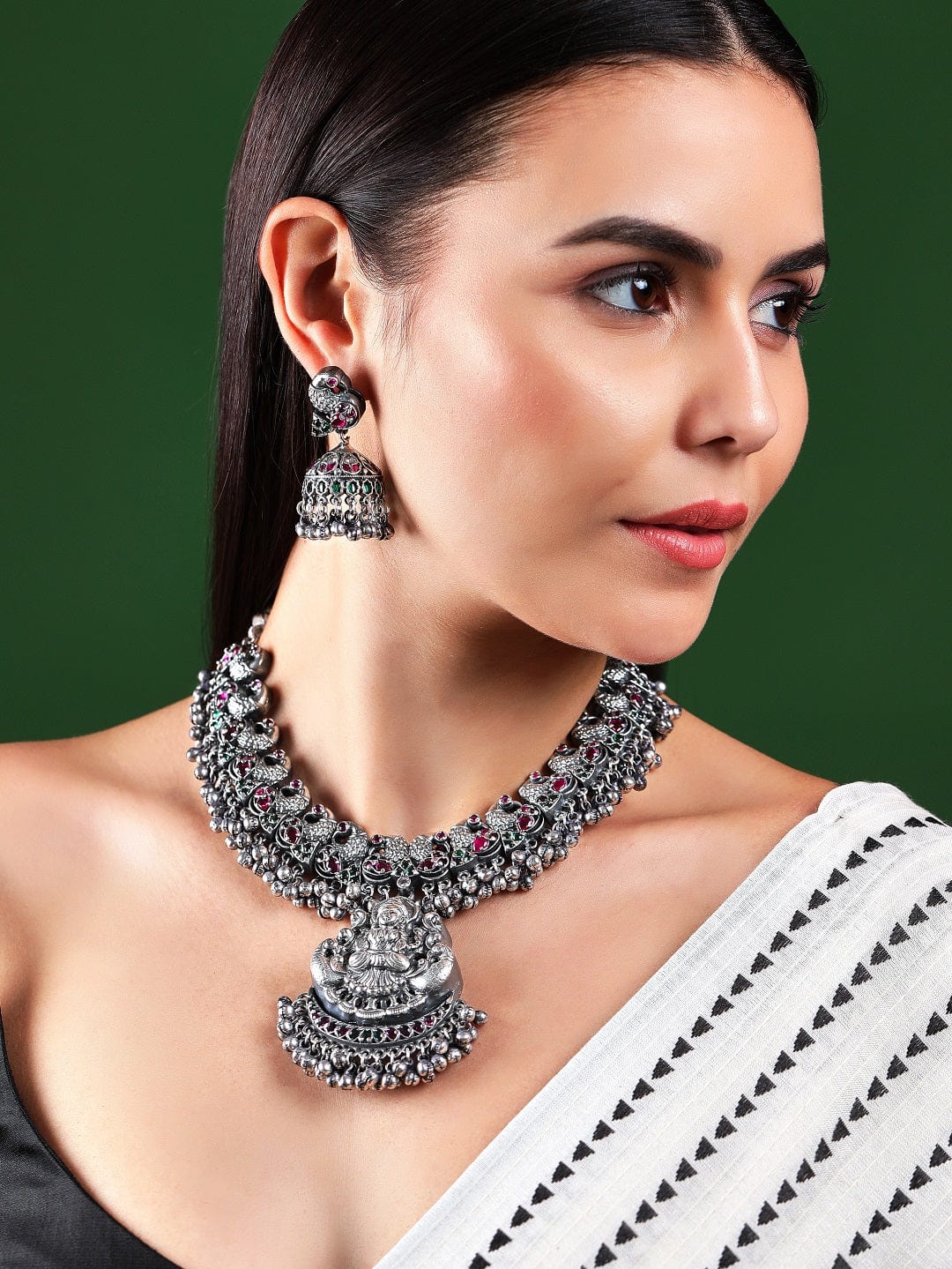 Natural turquoise & Pearl Necklace indian antique jewellery Traditional  style — Discovered