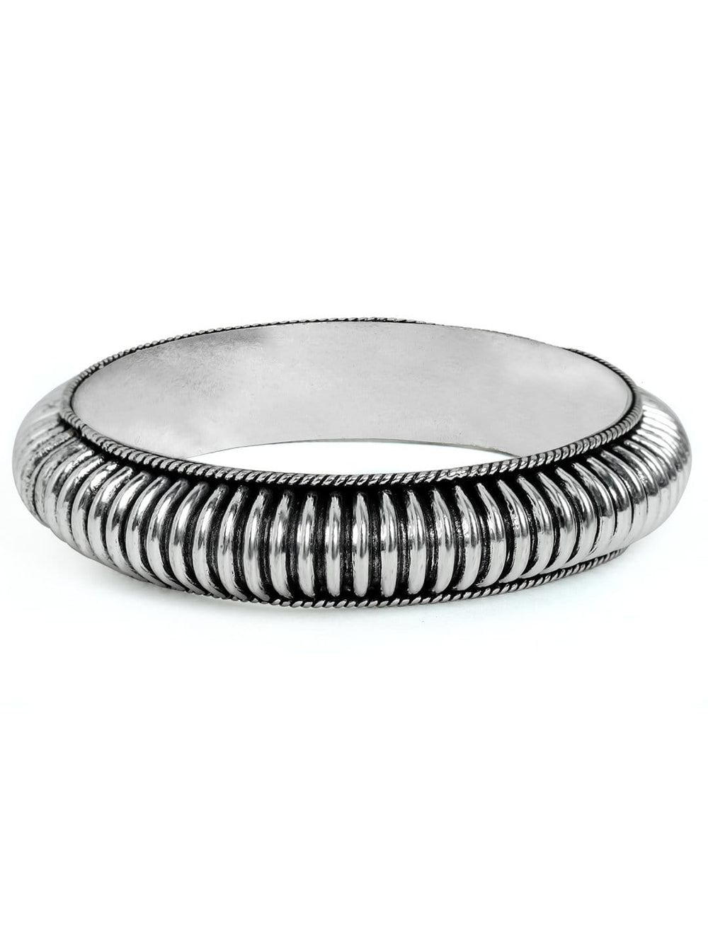 Rubans Silver Plated Handcrafted Oxidised Bangle Bangles & Bracelets