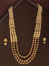 Rubans Traditional Handmade Pearl And Antique Gold Beads Strand Multilayer Long Necklace Set Chain & Necklaces