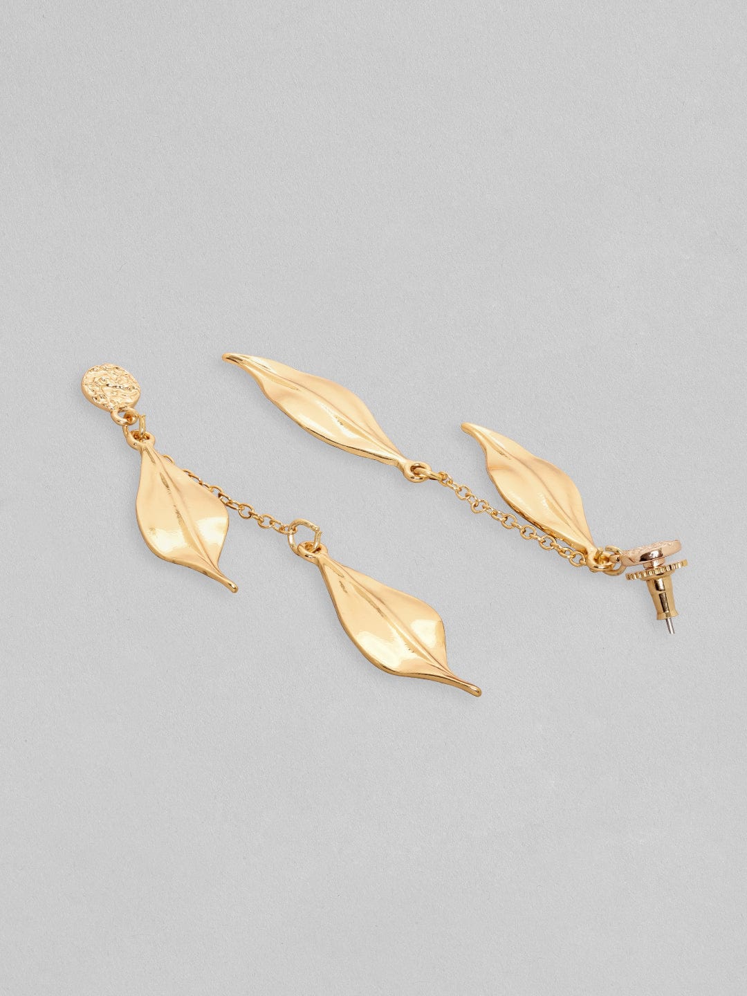 Rubans Voguish 18k Gold-Plated Leaf Shaped Drop Earrings Earrings