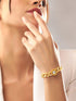 Rubans Voguish 18K Gold Plated Stainless Steel Cuban Link Bracelet Bangles & Bracelets