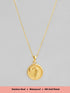 Rubans Voguish 18K Gold Plated Stainless Steel Waterproof Chin With Circle Embossed Pendant. Chain & Necklaces