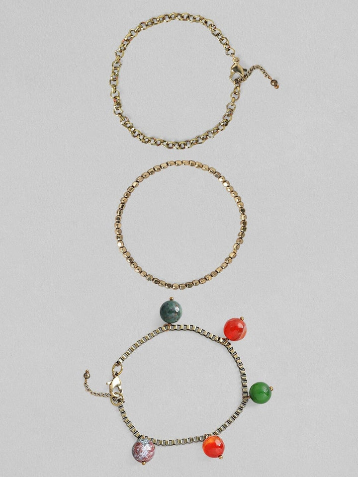 Rubans Voguish Antique Polish Multi colour Bracelet. Bangles & Bracelets