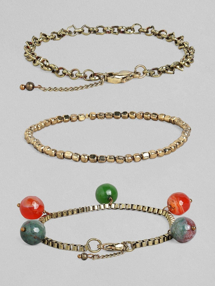 Rubans Voguish Antique Polish Multi colour Bracelet. Bangles & Bracelets
