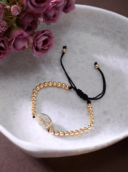 Rubans Voguish Gold Plated Bead Bracelet Bangles &amp; Bracelets