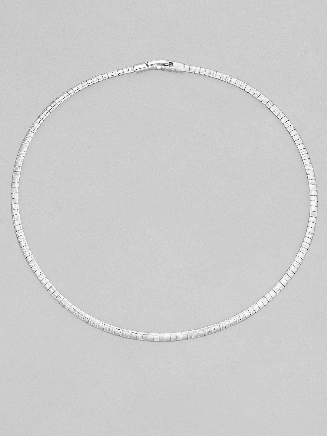 Rubans Voguish Silver-Toned Plain Necklace Chain &amp; Necklaces