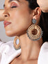 Rubans Voguish Women  Silver-Toned Classic Hoop Earrings Earrings