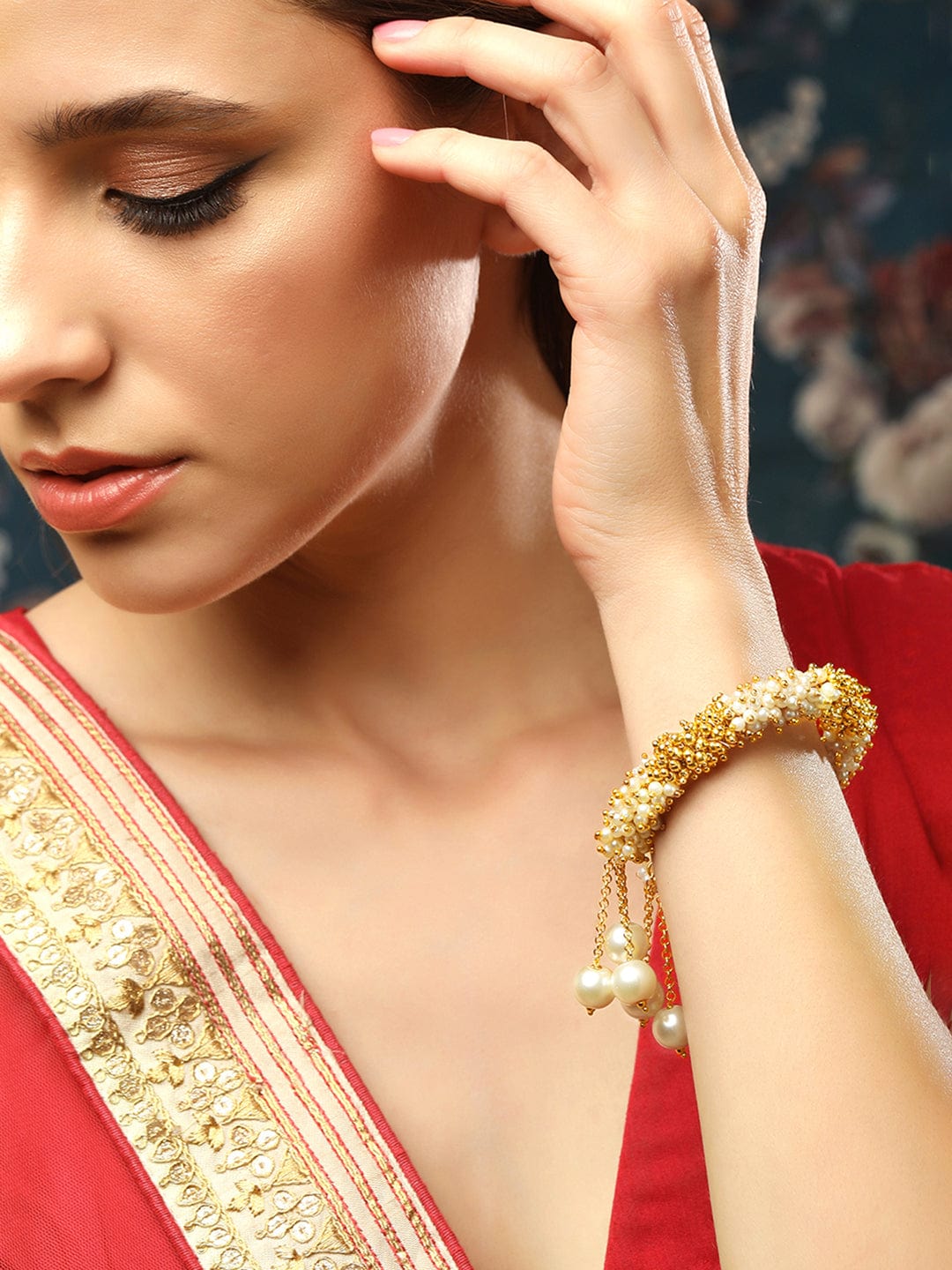 Rubans Women Gold-Plated Kada Bracelet Bracelet