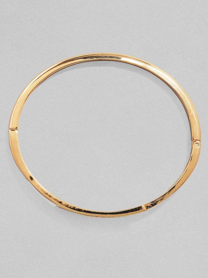 Rubans Zircon Studded Gold Plated Handcrafted Bracelet Bangles & Bracelets