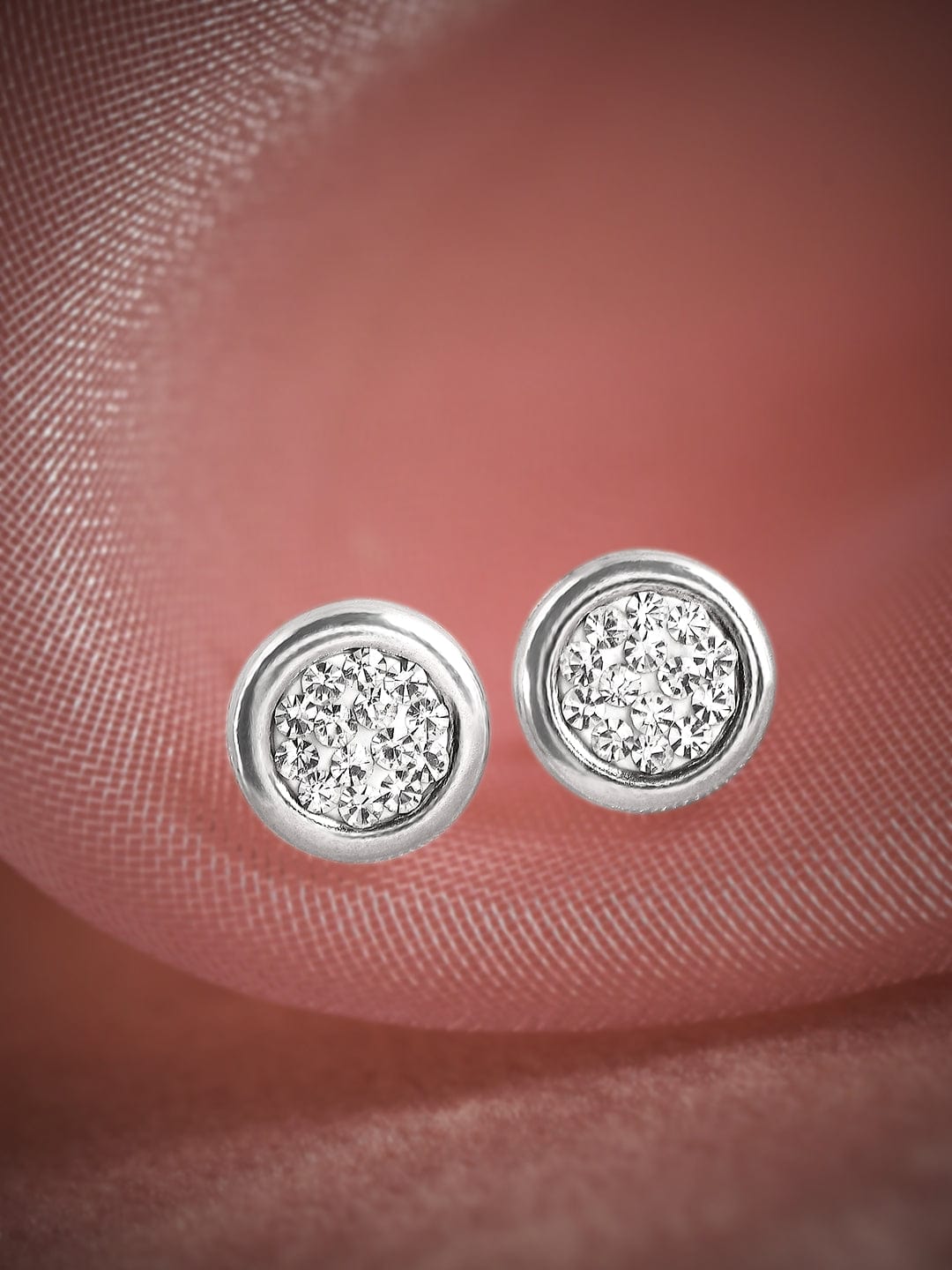 The Zircons In The Bezel - Stud Earrings Earrings